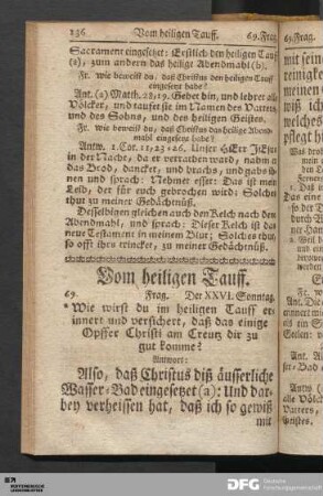 Vom heiligen Tauff.