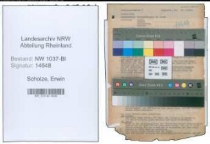 Entnazifizierung Erwin Scholze , geb. 06.10.1894 (Optiker)