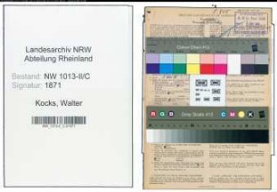 Entnazifizierung Walter Kocks , geb. 08.07.1906 (Uhrmacher)
