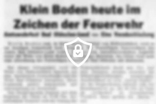 Klein Boden heute im Zeichen der Feuerwehr