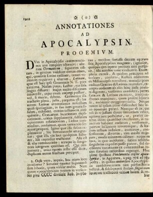 Annotationes Ad Apocalypsin