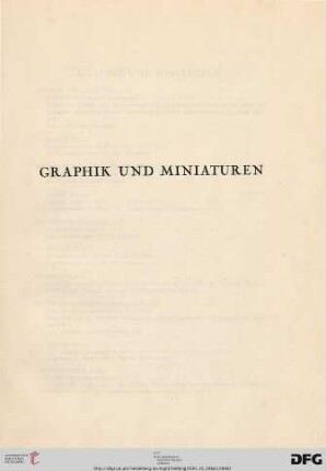 Graphik und Miniaturen (Nr. 230-255)