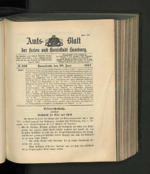 No. 162, 30. Juni 1917