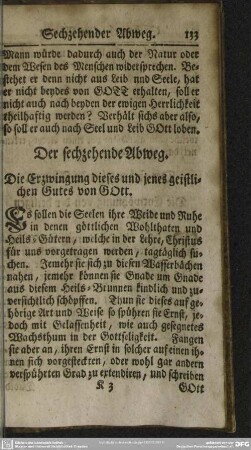 Der sechzehende Abweg. Die Erzwingung dieses und jenes geistlichen Gutes von Gott