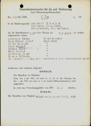 Stehr, Karl