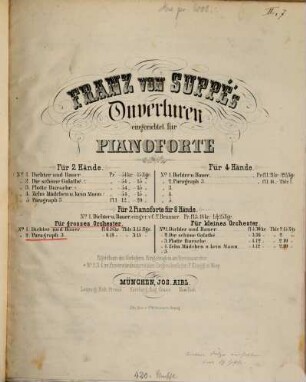 Ouverture : für Orchester zur Oper Paragraf 3
