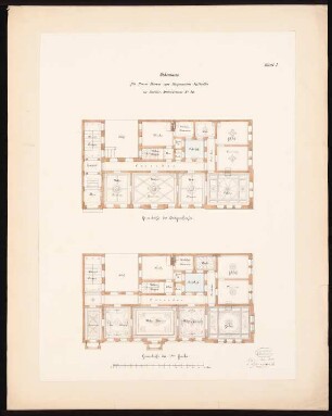Wohnhaus Baron Huppmann Valbella I, Berlin-Mitte: Grundriss EG und 1.OG 1:100