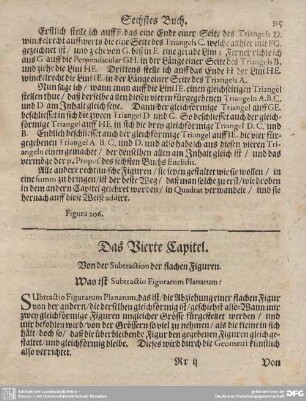 Das Vierte Capitel. Von der Subtraction der flachen Figuren.