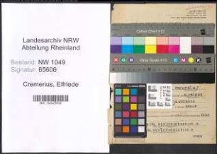 Entnazifizierung Elfriede Cremerius , geb. 19.02.1921 ()