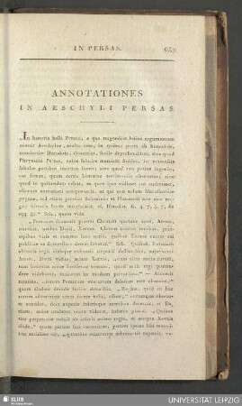 Annotationes in Aeschyli Persas