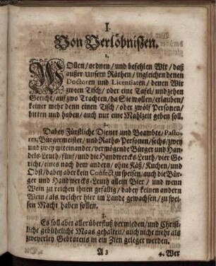 I. Von Verlöbnißen