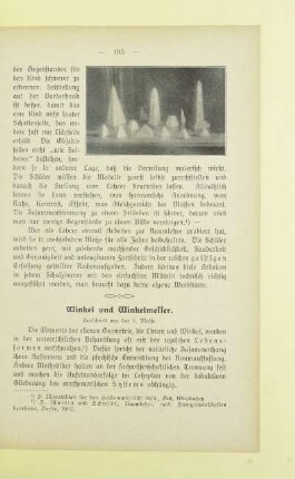 Winkel und Winkelmesser