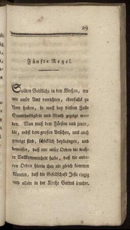 Fünfte Regel.