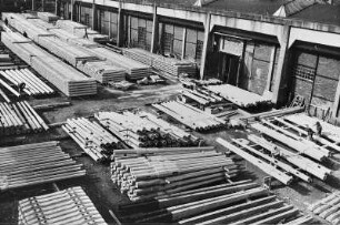 Dresden, Cossebaude. Betonwerk Cossebaude, März 1955