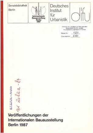 Bibliographie: Veröffentlichungen der IBA Berlin 1987