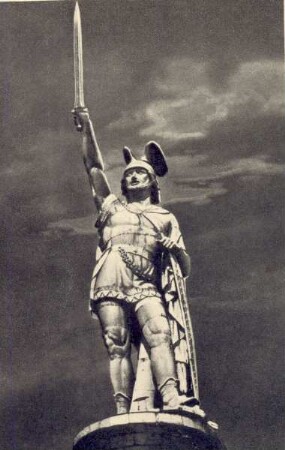Teutoburger Wald, Hermannsdenkmal. Detmold. Hiddesen. Ansichtskarte. Papierabzug