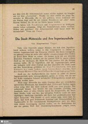 Die Stadt Mittweida und ihre Ingenieurschule