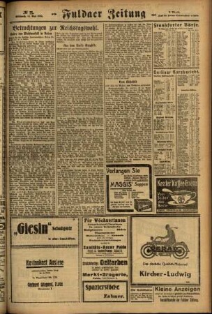 Zweite Ausgabe vom Mittwoch, den 14. Mai 1924.