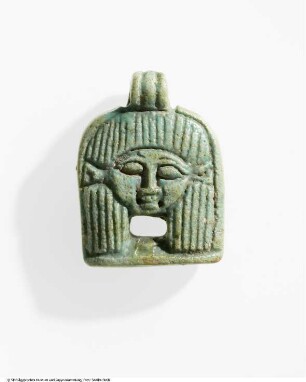Amulett in Gestalt des Kopfes der Göttin Hathor