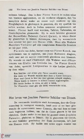 Het leven van Joachim Patenier Schilder van Dinant