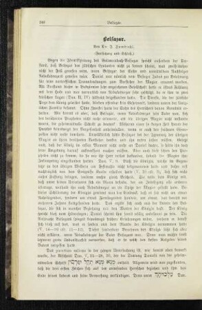 Belsazar : (Fortsetzung und Schluß)