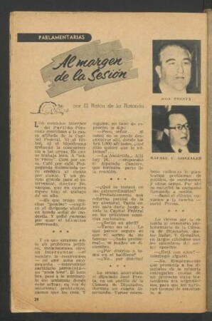 Al margen de la sesión : Parlamentarias