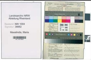Entnazifizierung Maria Maxelindis , geb. 03.03.1901 (Ordensschwester)