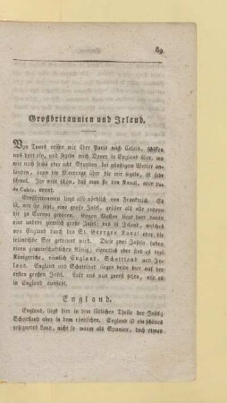 Großbritannien und Irland