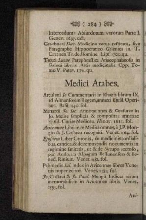 Medici Arabes.