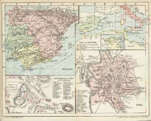 Hispania. Rom und Carthago. Capitolinus und Fora seit Domitianus. Roma