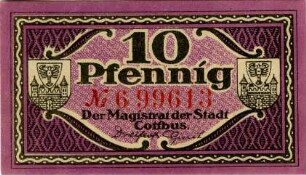 Cottbus, Stadt: 10 Pfennig