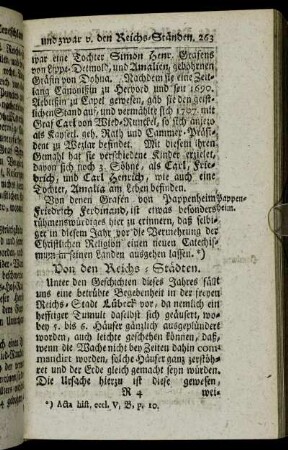 Von den Reichs-Städten.