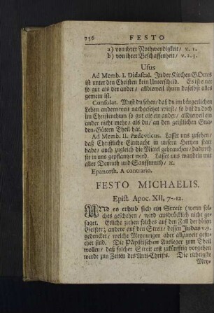 Festo Michaelis. [u.a.]