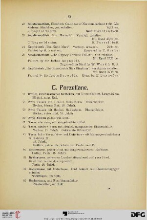 C. Porzellane (Nr. 77-118a)