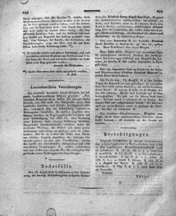 Landesherrliche Verordnungen.