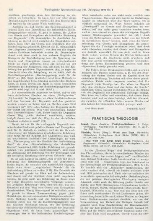 704-706 [Rezension] Iwand, Hans Joachim, Predigtmeditationen