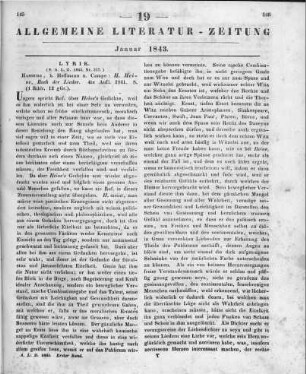Heine, H.: Buch der Lieder. 4. Aufl. Hamburg: Hoffmann & Campe 1841