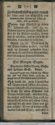 Der Morgen-Segen