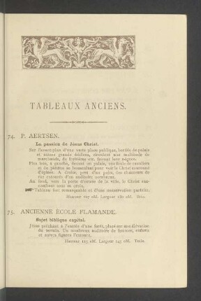 Tableaux anciens