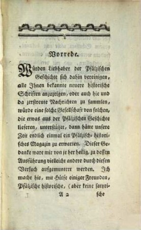 Pfälzische historische Nachrichten aus neuern Schriften. 1. 1783