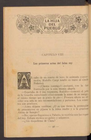 Capítulo VIII - Los primeros actos del falso rey