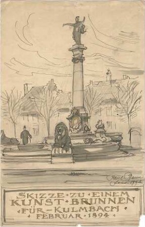 Pfann, Paul; Kulmbach; Kunstbrunnen - Perspektive