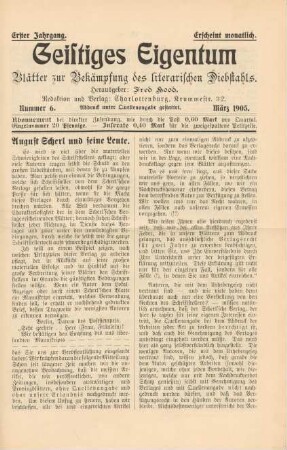 Nummer 6. März 1905