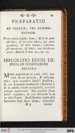 Praeparatio ad sacrum vel communionem