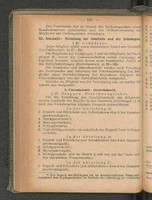 III. Abschnitt: Verteilung des Geschäfts und der Leistungen.
