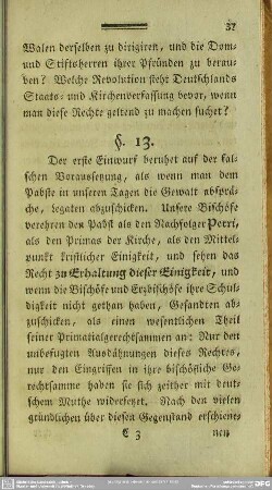§. 13. [Weitere Einwürfe]