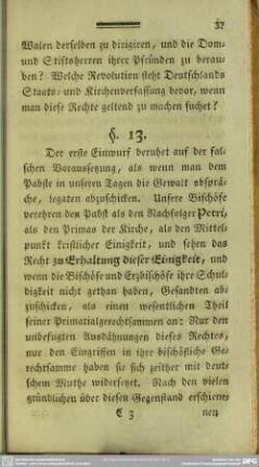 §. 13. [Weitere Einwürfe]