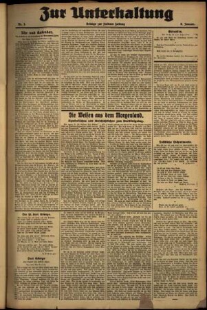 Zweite Ausgabe vom Freitag, den 06. Januar 1933.