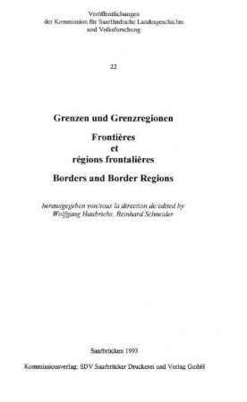 Grenzen und Grenzregionen