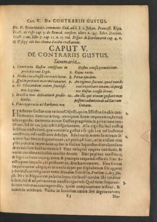Caput V. De Contrariis Gustus.